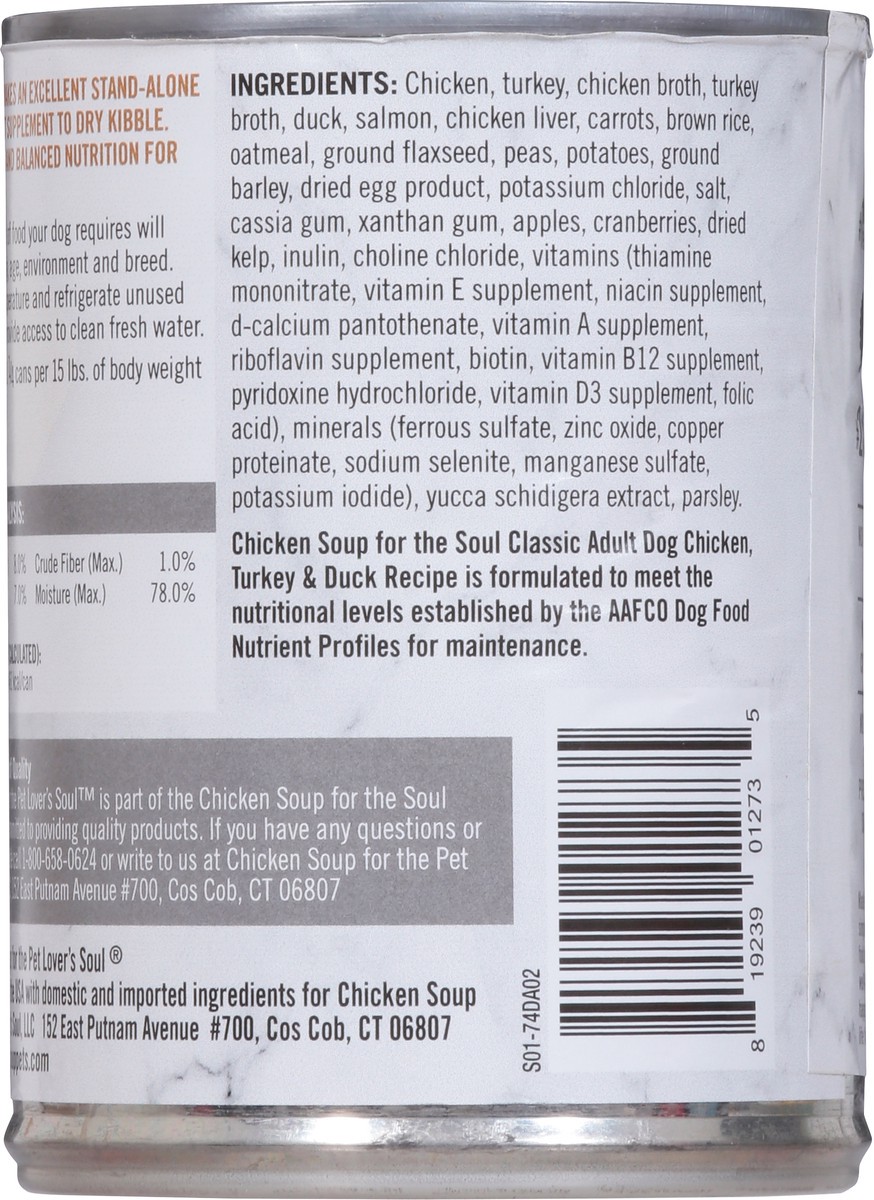slide 6 of 10, Chicken Soup For The Soul Adult Pate Classic Chicken, Turkey & Duck Recipe Dog Food 13 oz, 13 oz