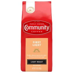 Community Coffee First Light Light Roast 12 oz Gable Top