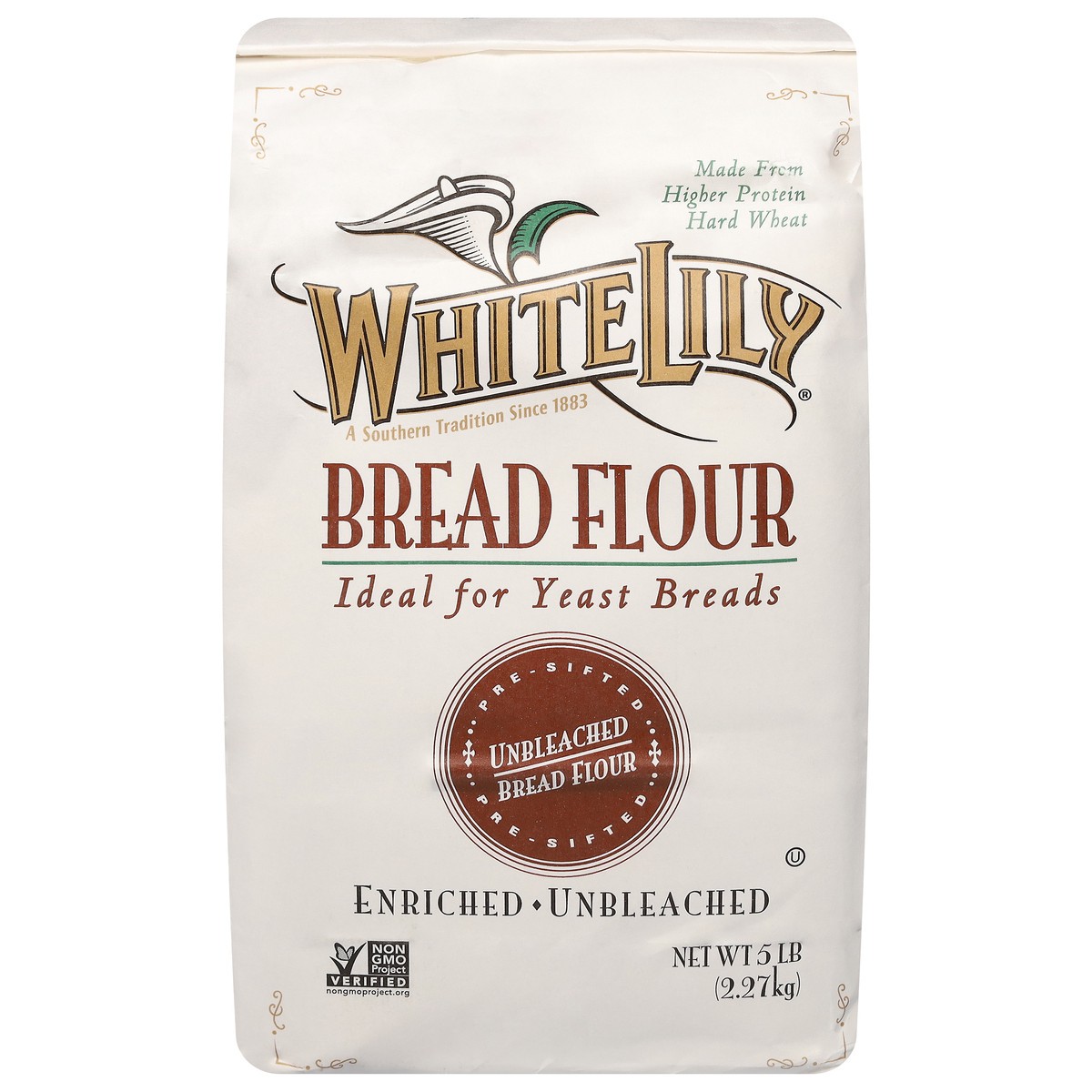 slide 1 of 9, White Lily Bread Flour, 5 lb