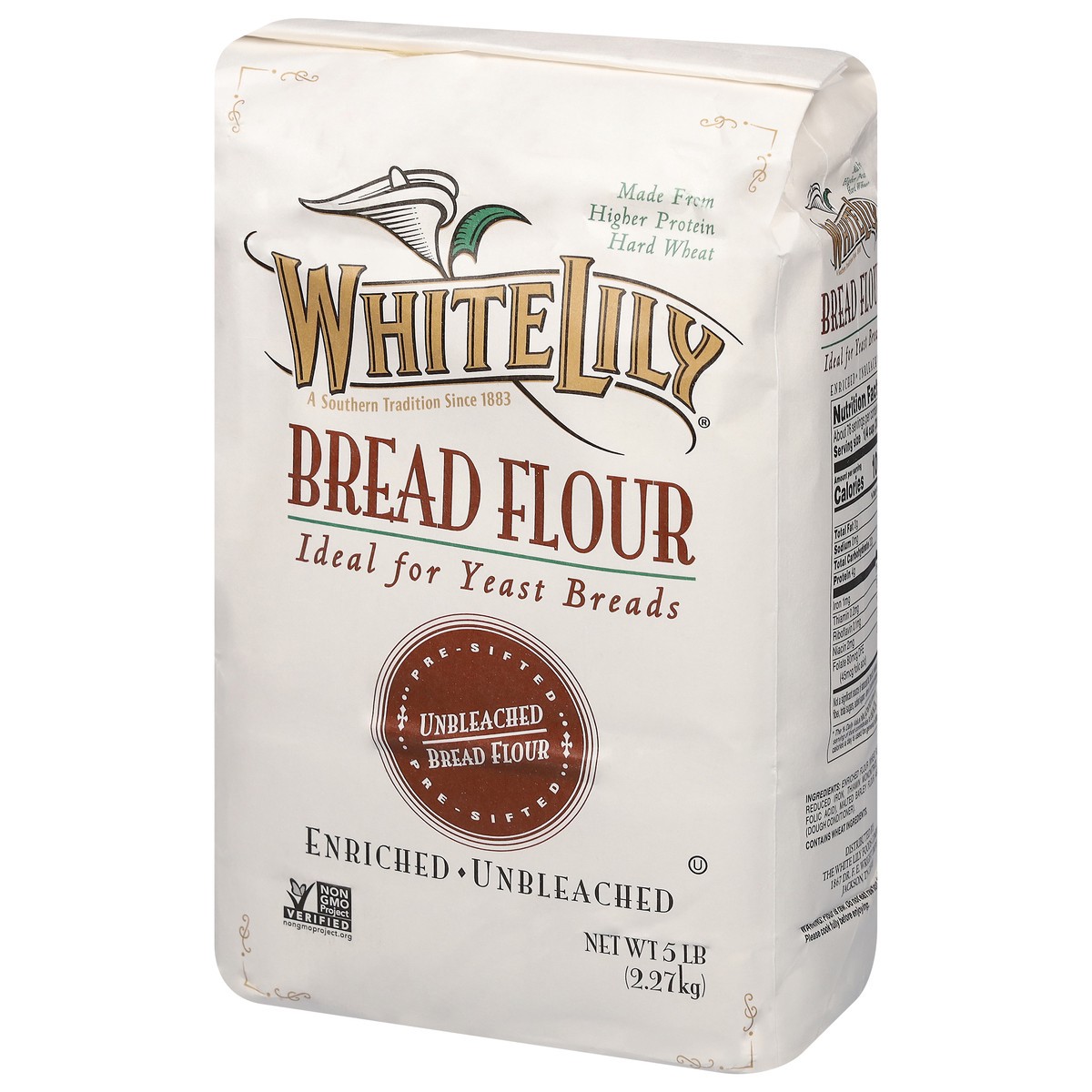 slide 3 of 9, White Lily Bread Flour, 5 lb