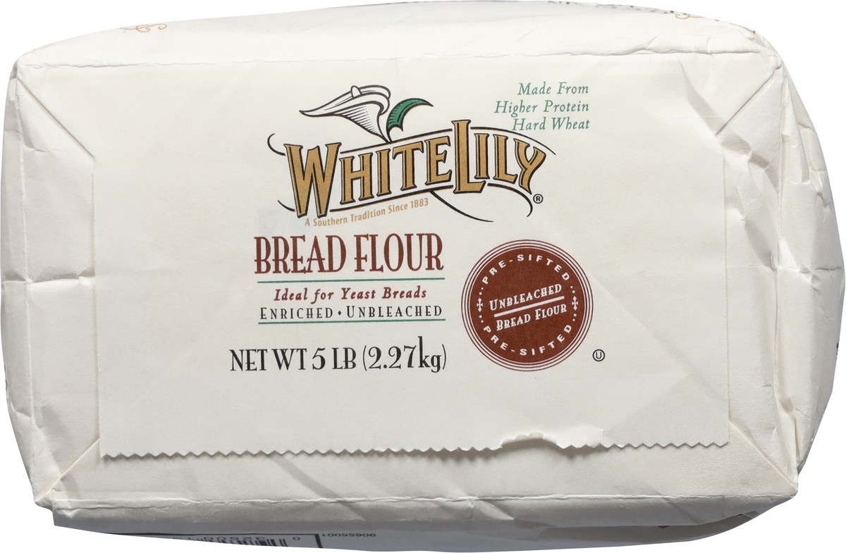 slide 4 of 9, White Lily Bread Flour, 5 lb