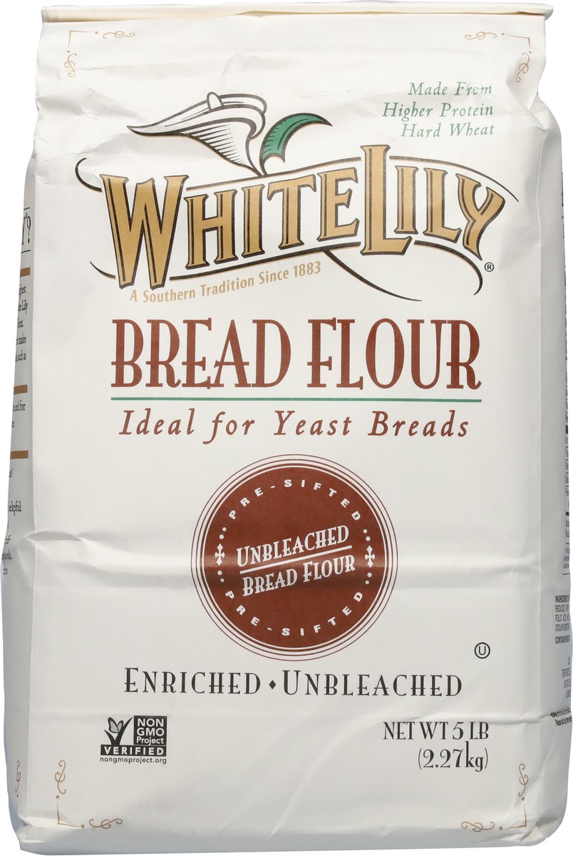 slide 6 of 9, White Lily Bread Flour, 5 lb