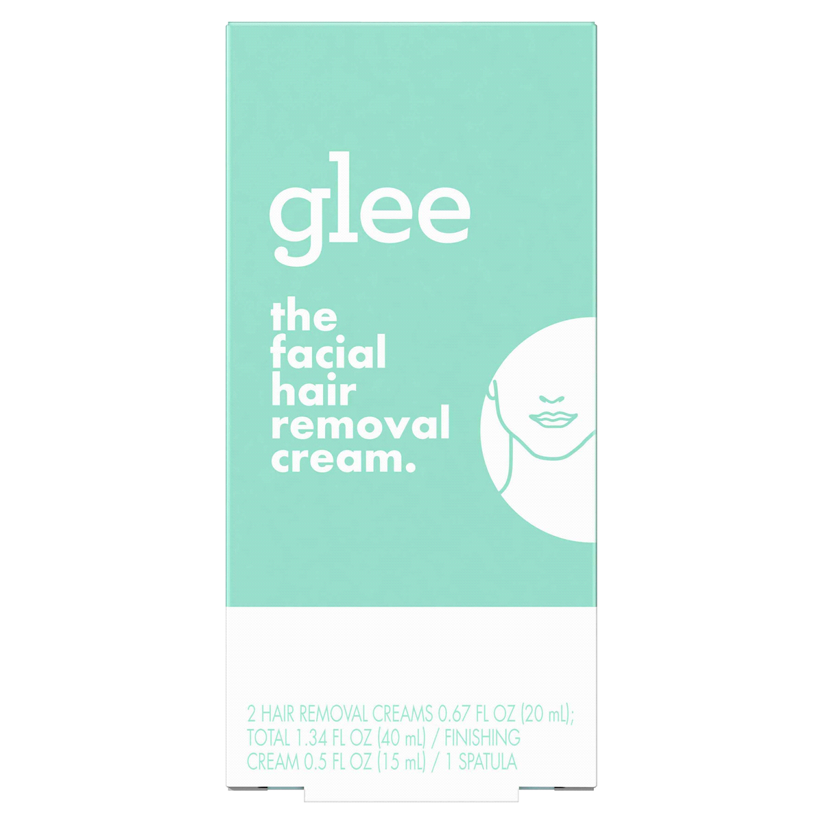 slide 1 of 1, Glee Facial Hair Removal Cream, 0.67 oz