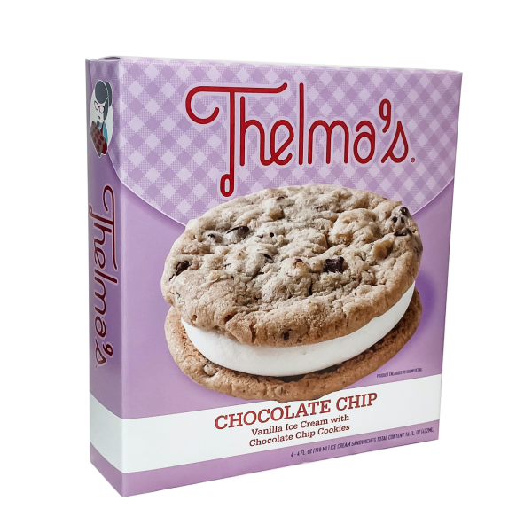 slide 13 of 13, Thelma's Chocolate Chip Ice Cream Sandwich 4 Pack, 4 ct