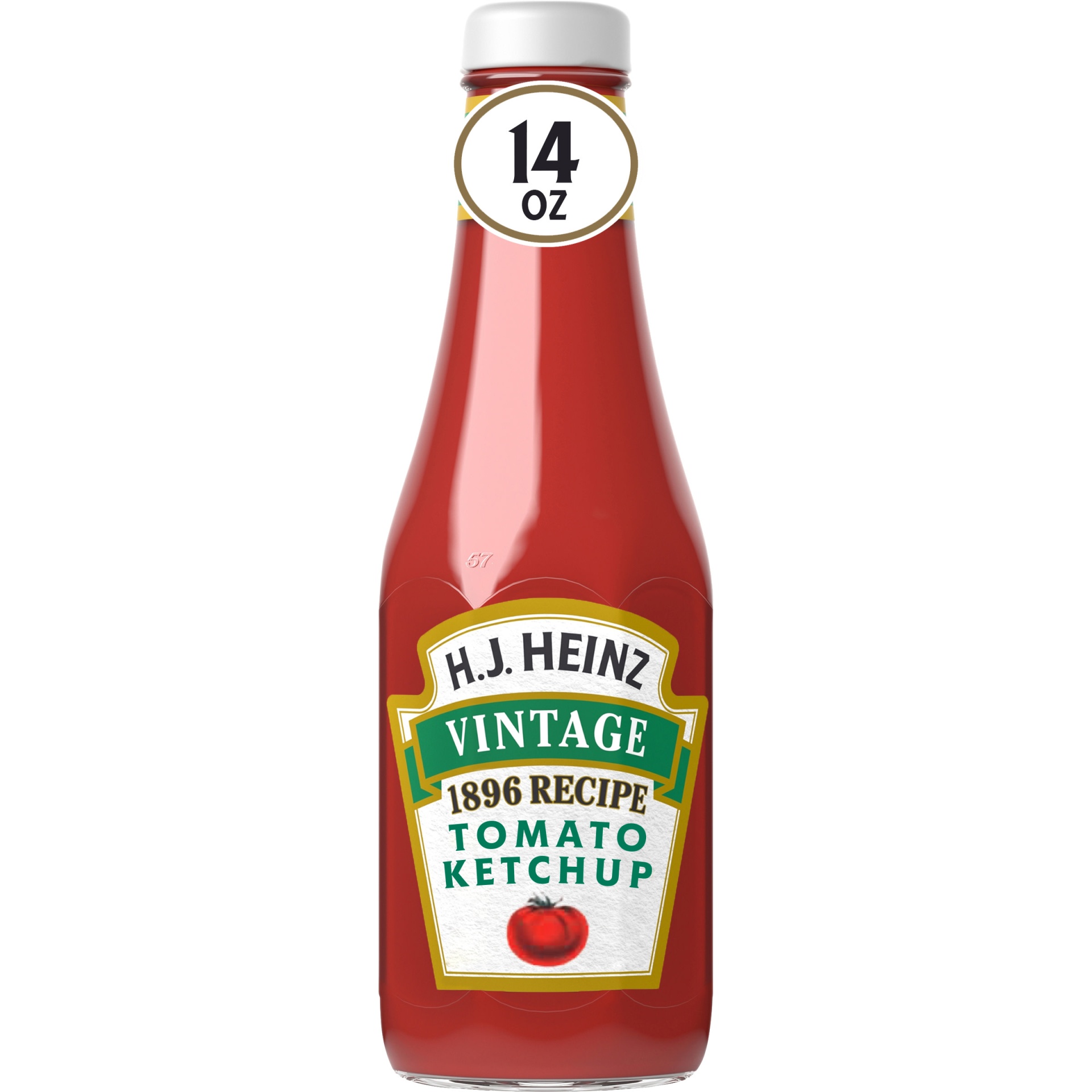 slide 1 of 1, Heinz H.J. Vintage 1896 Recipe Tomato Ketchup Bottle, 14 oz