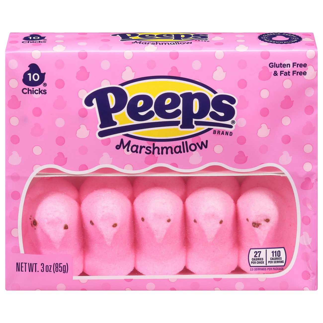 slide 1 of 1, Peeps Marshmallow Easter Chicks - Pink, 3 oz
