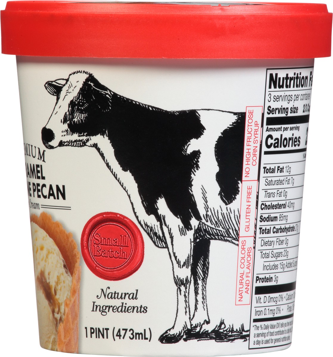 slide 9 of 12, Prairie Farms Premium Caramel Praline Pecan Ice Cream 1 pt CupTub, 1 pint