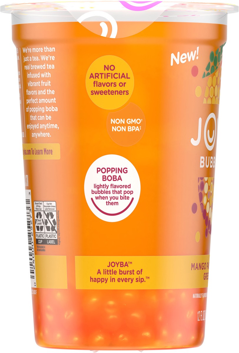 slide 5 of 7, Joyba Mango Passion Fruit Green Tea Bubble Tea 12 fl oz, 1 ct