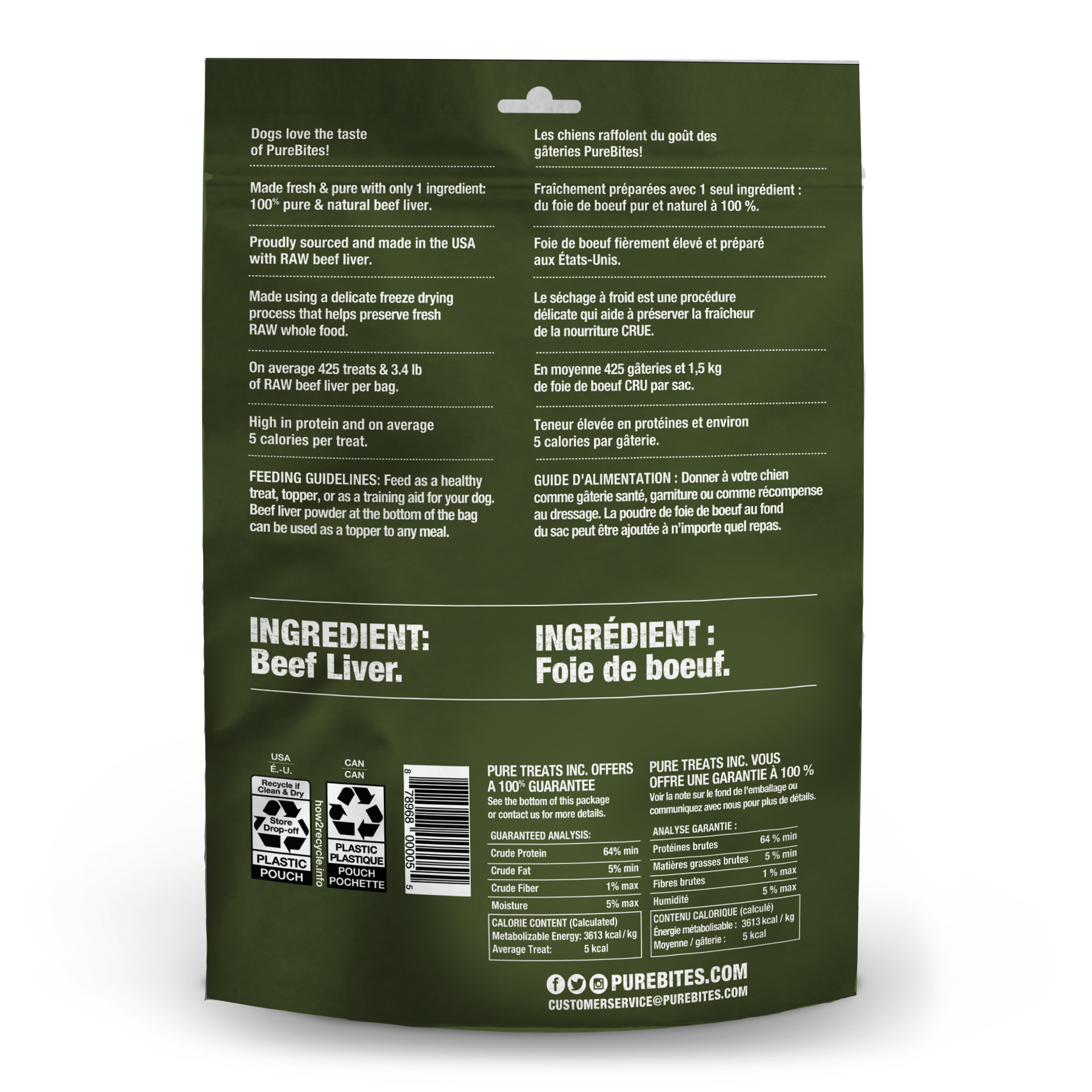 slide 2 of 5, PureBites Beef Liver Dog Treats, 16.6 oz