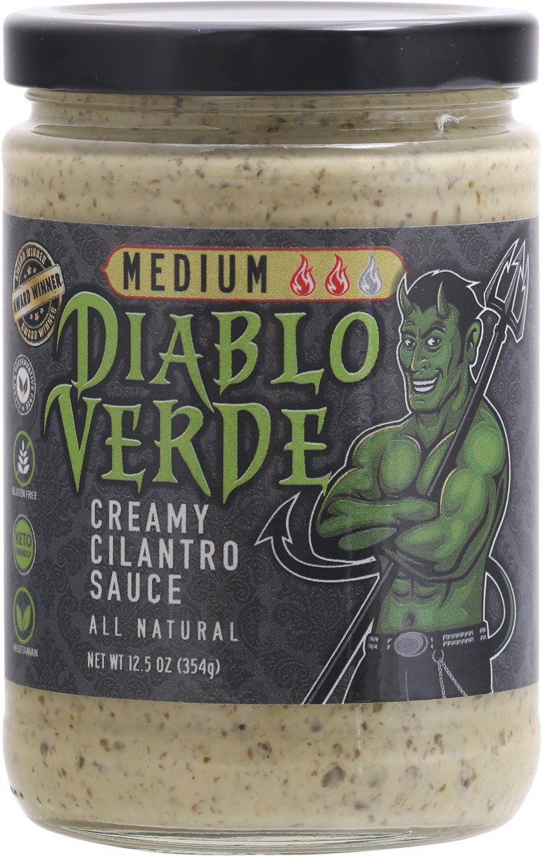 slide 8 of 9, Diablo Verde Medium Creamy Cilantro Sauce 12.5 oz Jar, 12.5 oz