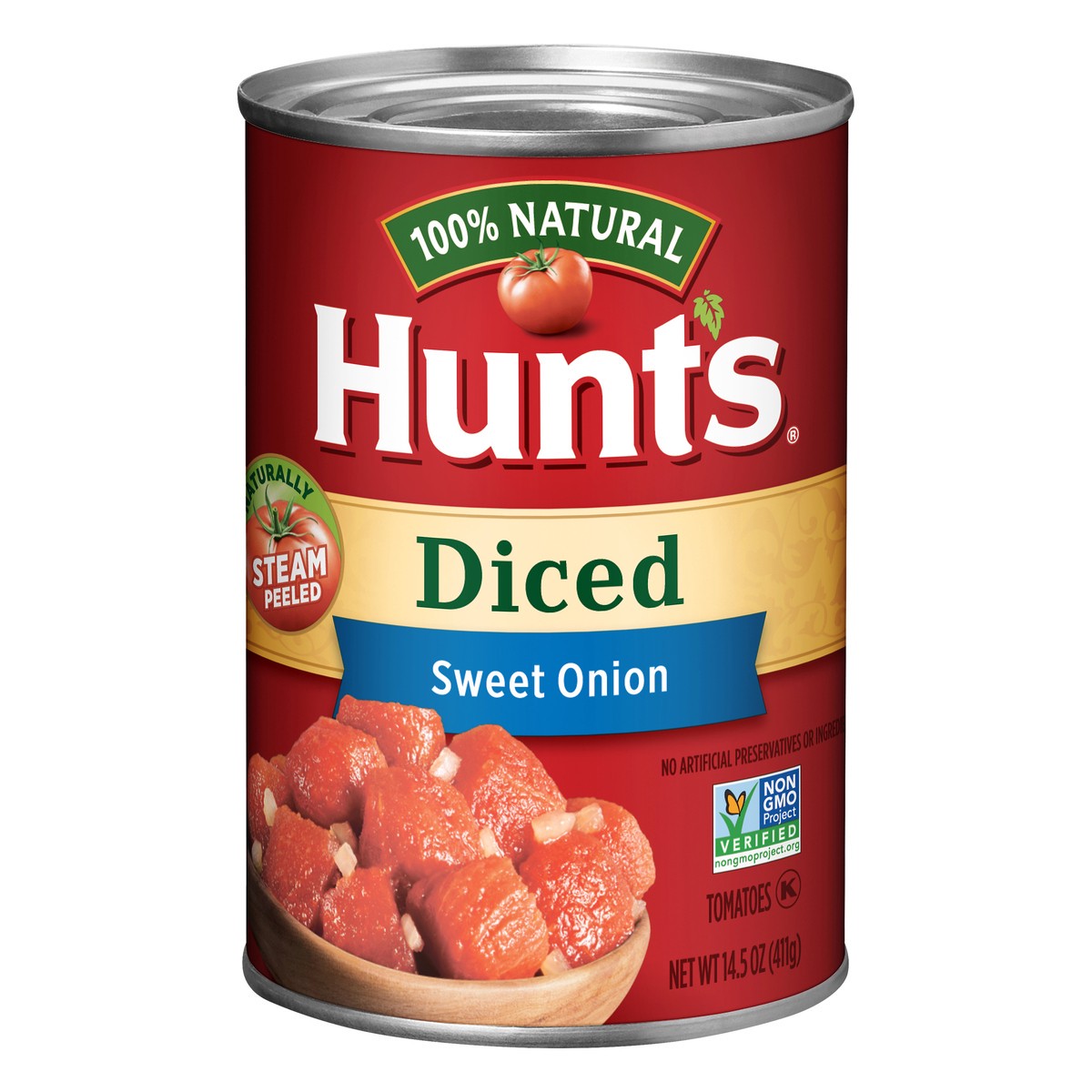 slide 1 of 2, Hunt's Diced Tomatoes With Sweet Onion, 14.5 oz