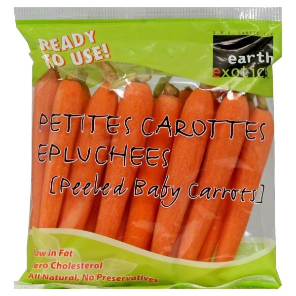 slide 1 of 2, Earth Exotics Petite Peeled Baby Carrots, 8 oz