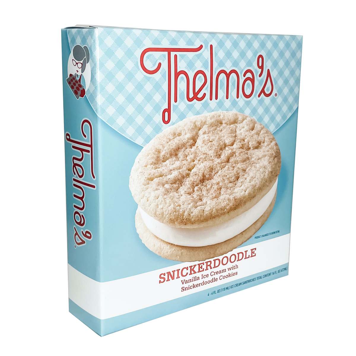 slide 12 of 17, Thelma's Snickerdoodle Ice Cream Sandwich 4 Pack, 4 ct