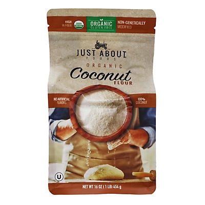 slide 1 of 1, Just About Foods Organic Coconut Flour, 1 lb