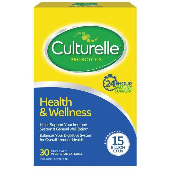 slide 1 of 4, Culturelle Health & Wellness Daily Probiotic, Immune Support, Capsules 30 Ct, 1 ct