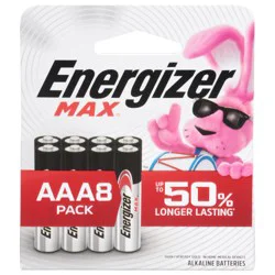 Energizer Max AAA Alkaline Batteries 8 Each