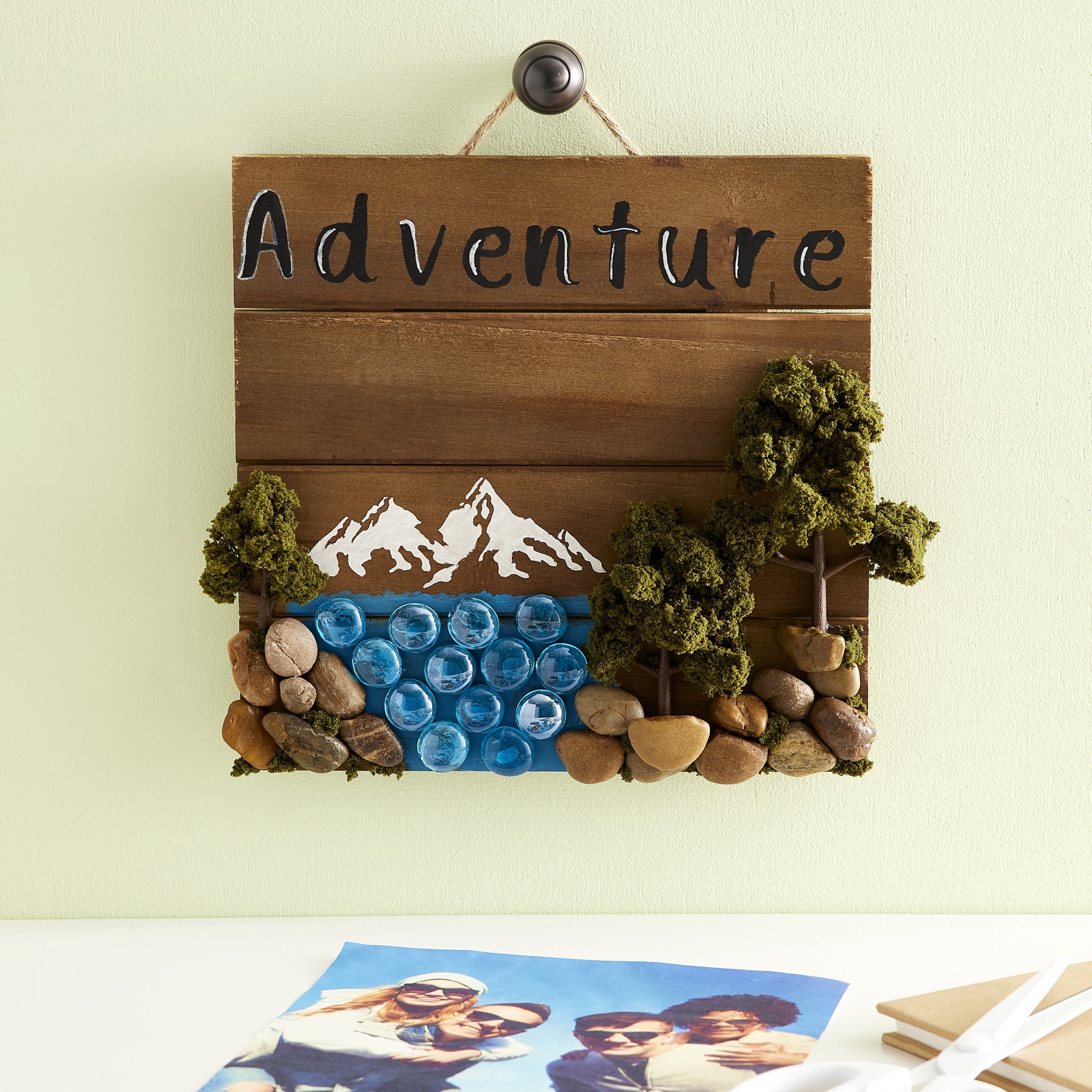 slide 2 of 2, 10" Square Wood Pallet Plaque By Make Market, 10 in x 10 in