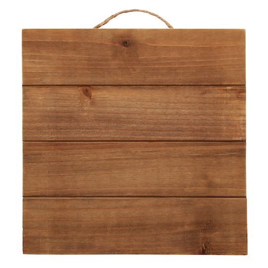 slide 1 of 2, 10" Square Wood Pallet Plaque By Make Market, 10 in x 10 in