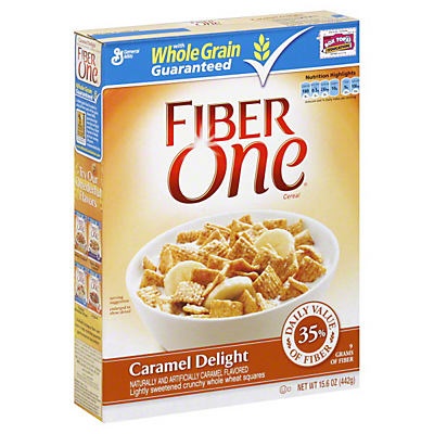 slide 1 of 1, Fiber One Cereal, Caramel Delight, 15.6 oz