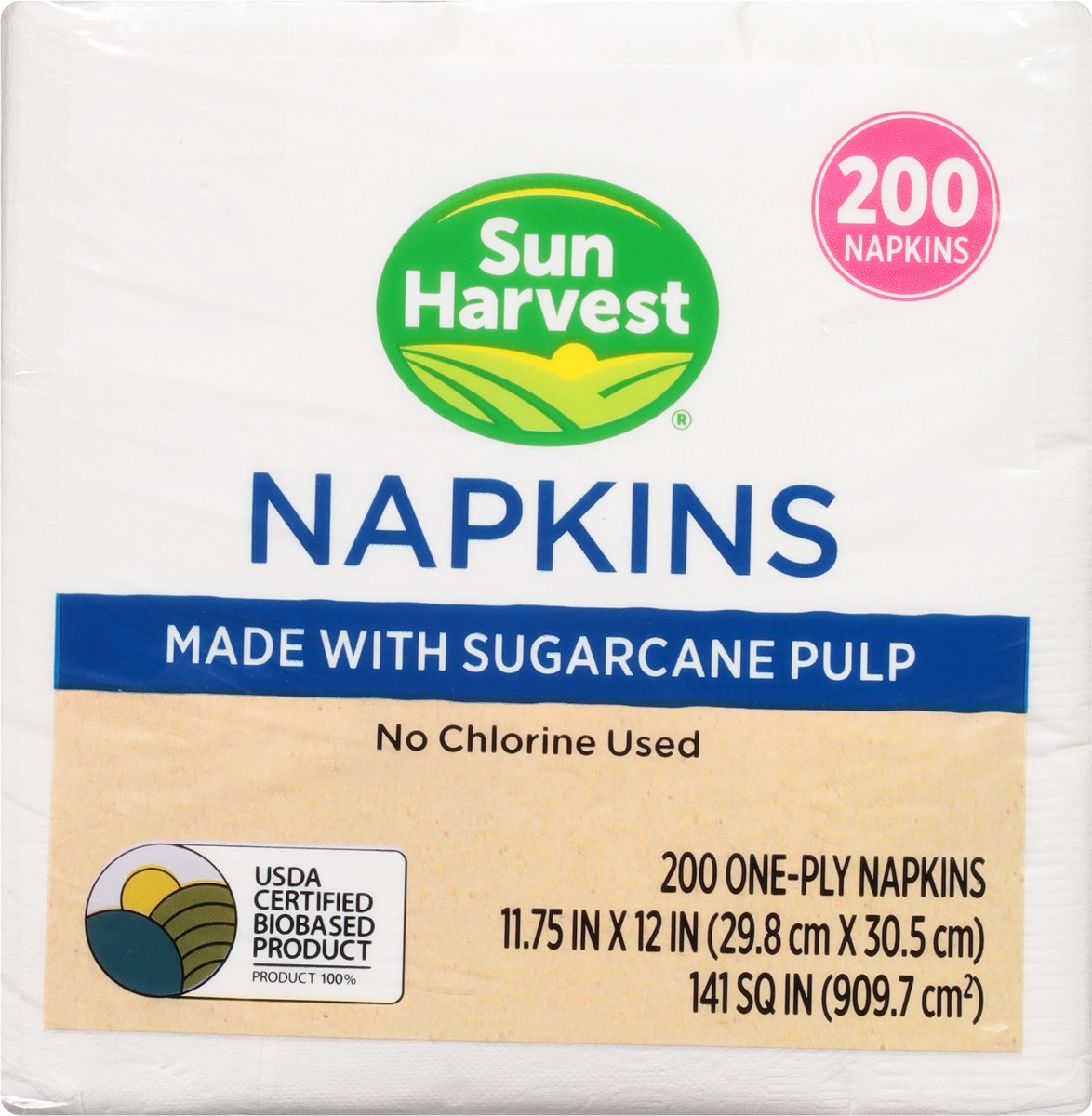 slide 5 of 11, Sun Harvest Earth Friendly Paper Napkins, 200 ct
