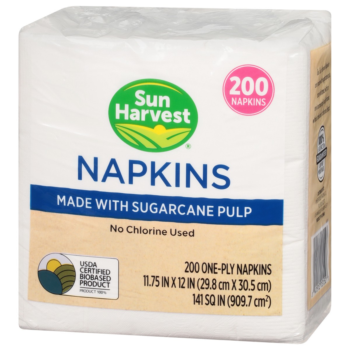 slide 9 of 11, Sun Harvest Earth Friendly Paper Napkins, 200 ct