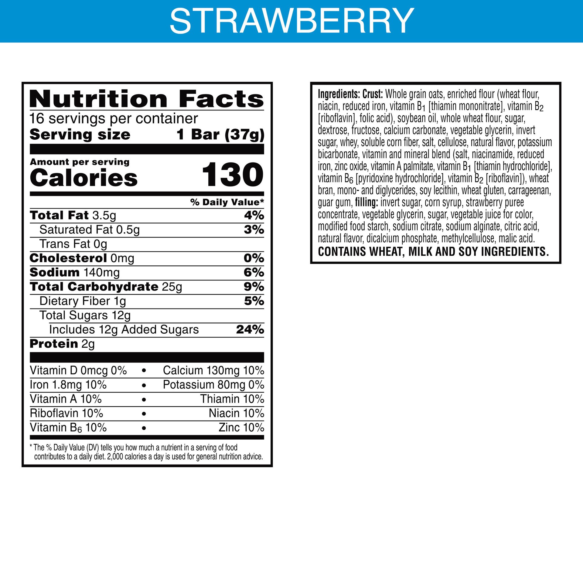 slide 3 of 5, Nutri-Grain Soft Baked Breakfast Bars, Strawberry, 20.8 oz, 16 Count, 20.8 oz
