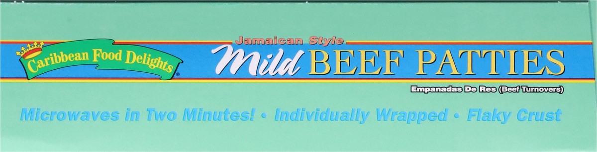 slide 7 of 16, Caribbean Food Delights Mild Jamaican Style Beef Patties 2 ea, 9 oz