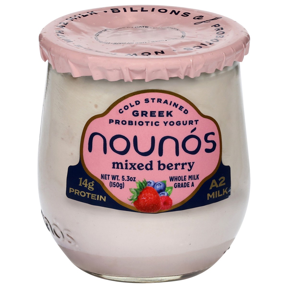 slide 1 of 9, Nounós Whole Milk Greek Probiotic Mixed Berry Yogurt 5.3 oz, 5.3 oz