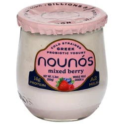 Nounós Whole Milk Greek Probiotic Mixed Berry Yogurt 5.3 oz