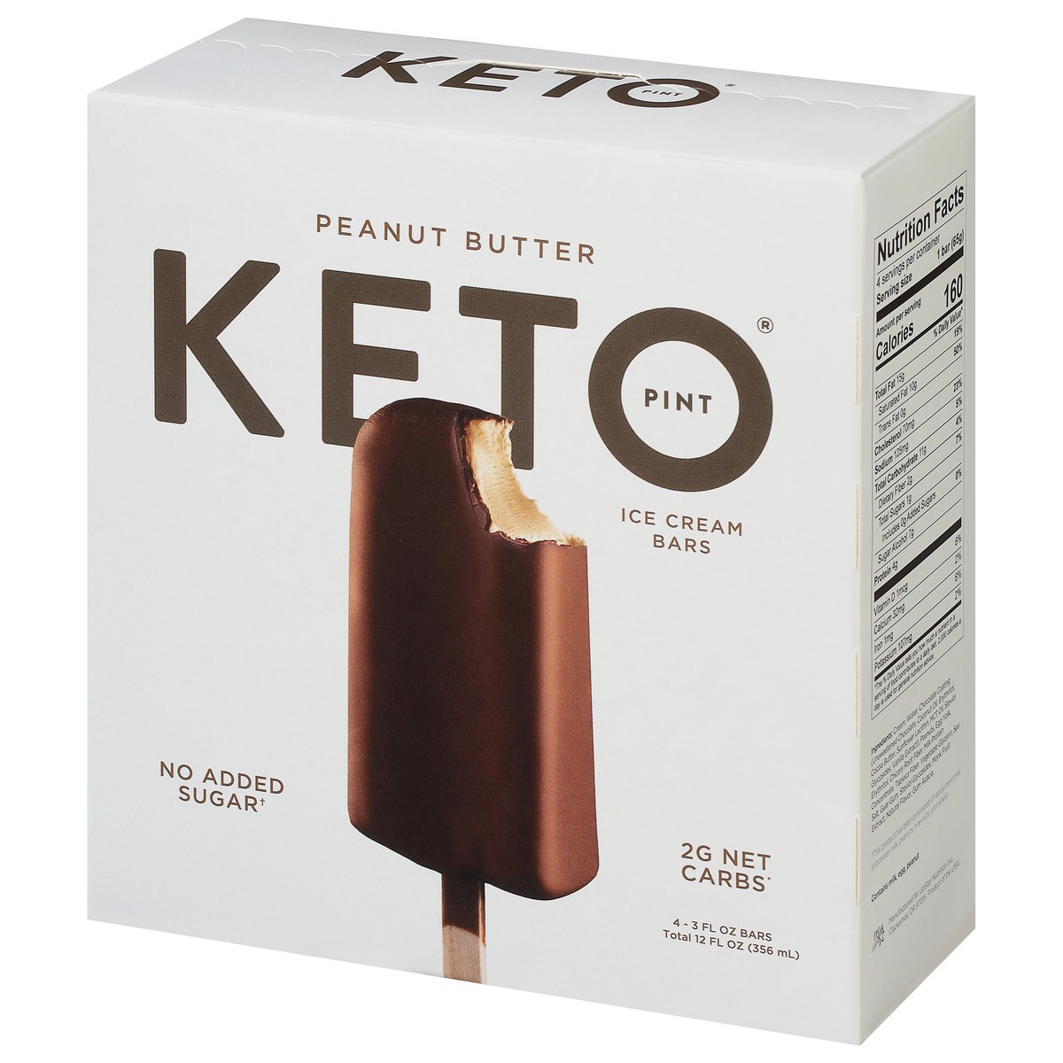 slide 3 of 9, Keto Pint Peanut Butter Ice Cream Bars 4 - 3 fl oz Bars, 4 ct