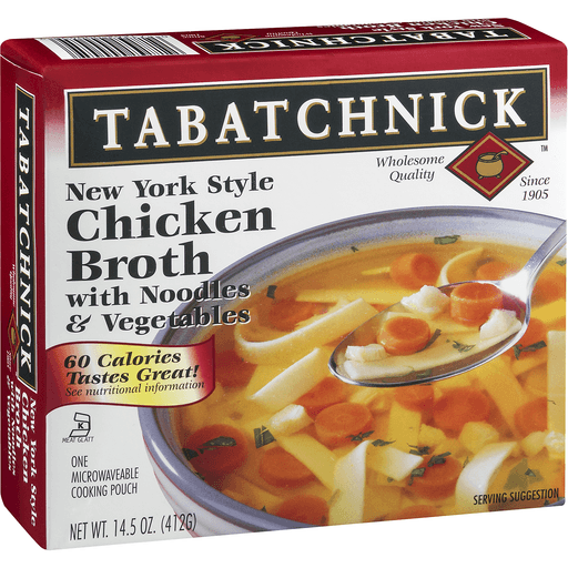 slide 4 of 8, Tabatchnick New York Style Chicken Broth With Noodles Vegetables - 14.5 oz, 14.5 oz