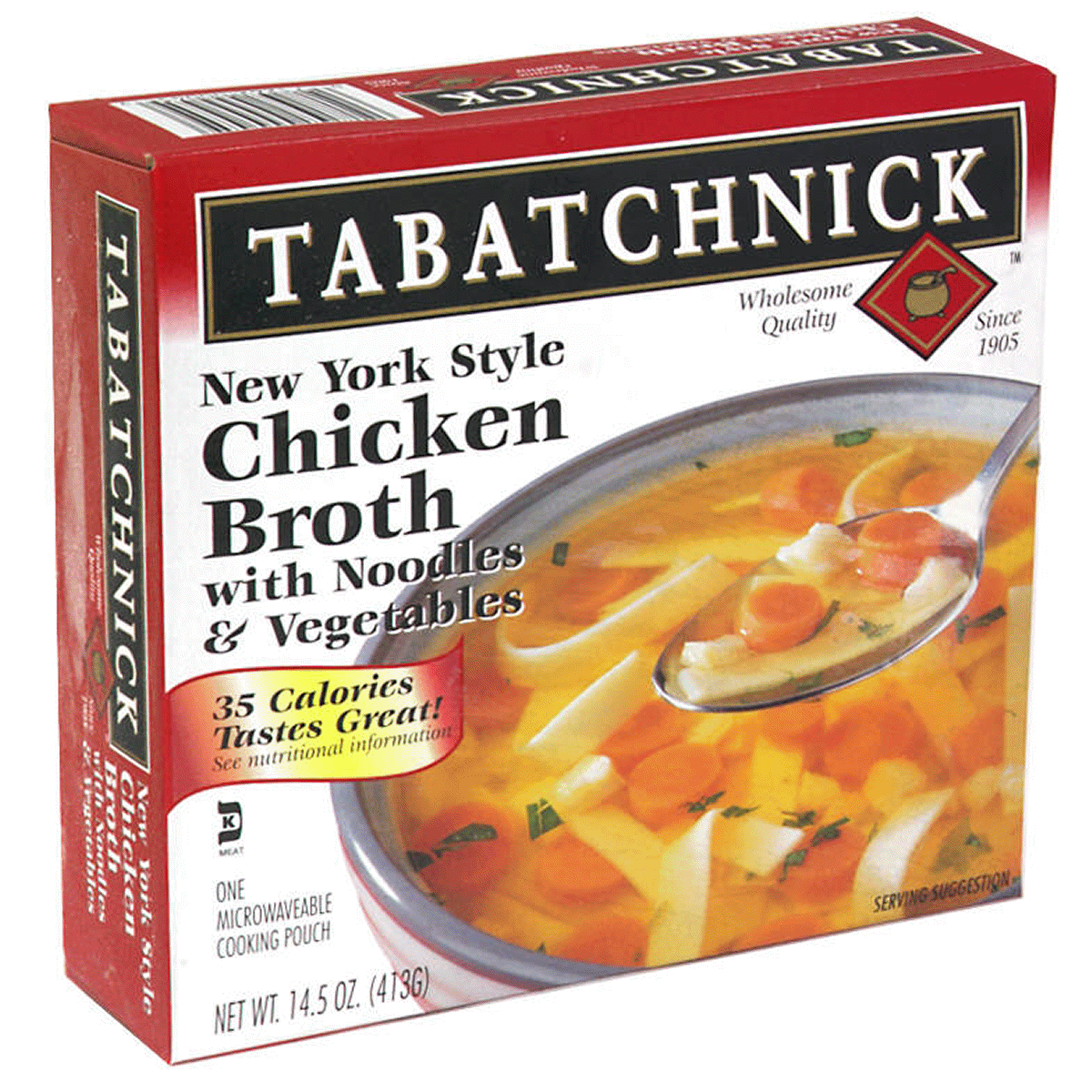 slide 1 of 1, Tabatchnick New York Style Chicken Broth With Noodles Vegetables, 14.5 oz