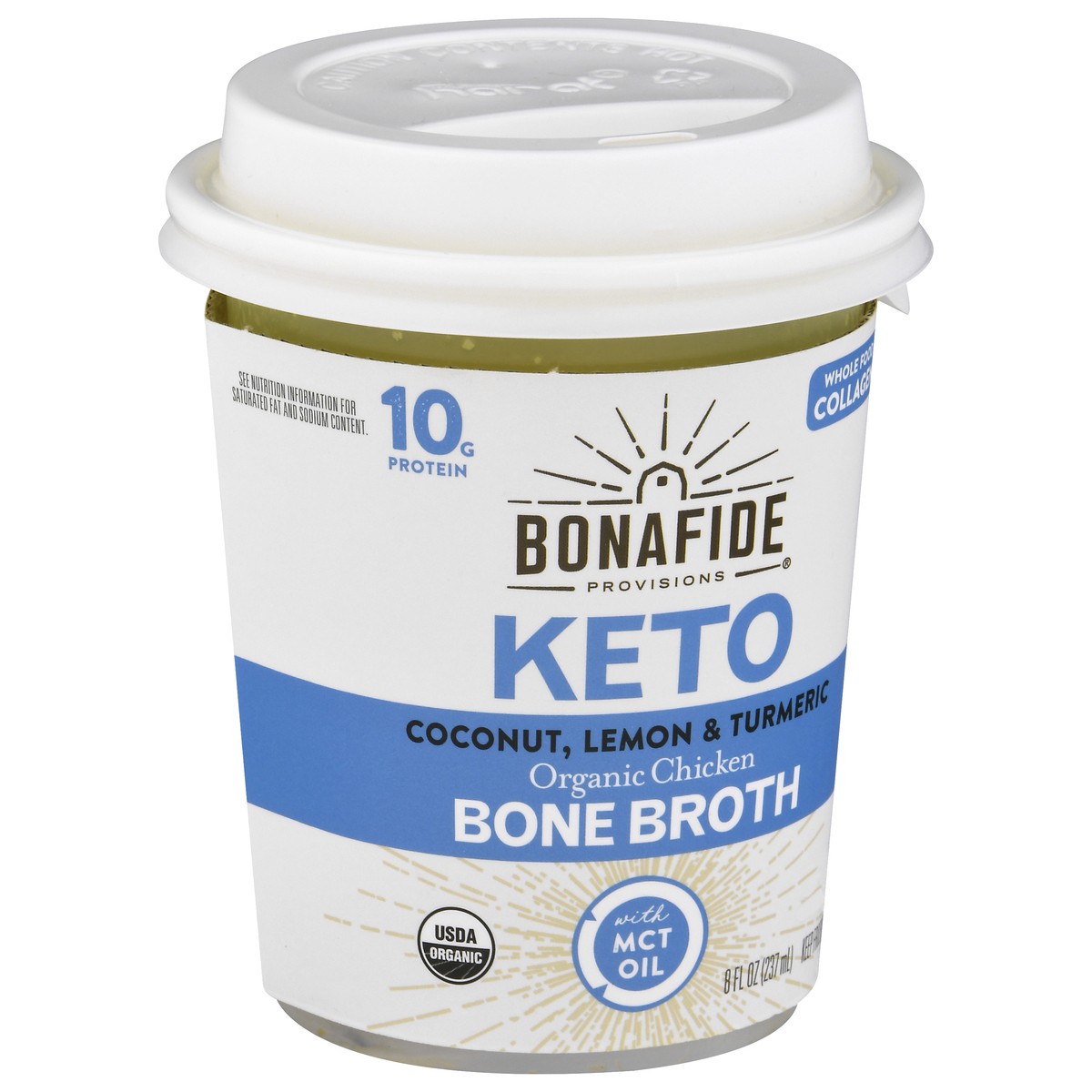 slide 6 of 12, Bonafide Provisions Keto Coconut, Lemon & Turmeric Bone Broth 8 oz, 8 oz