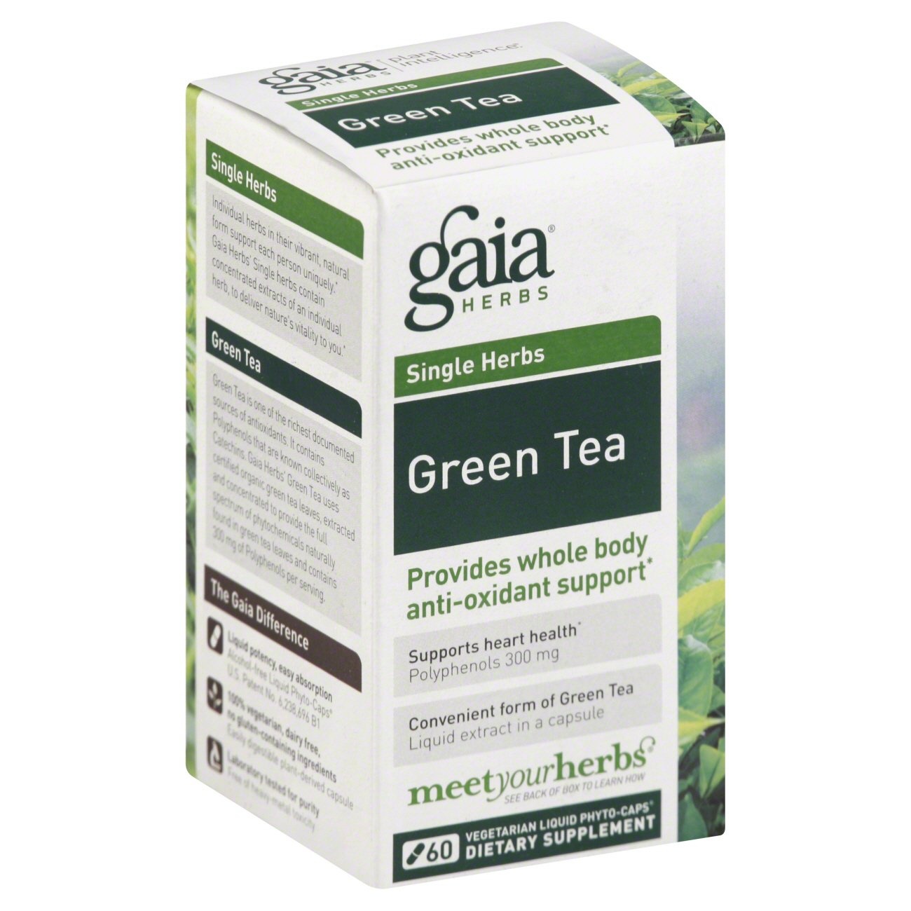 slide 1 of 4, Gaia Green Tea 60 ea, 60 ct
