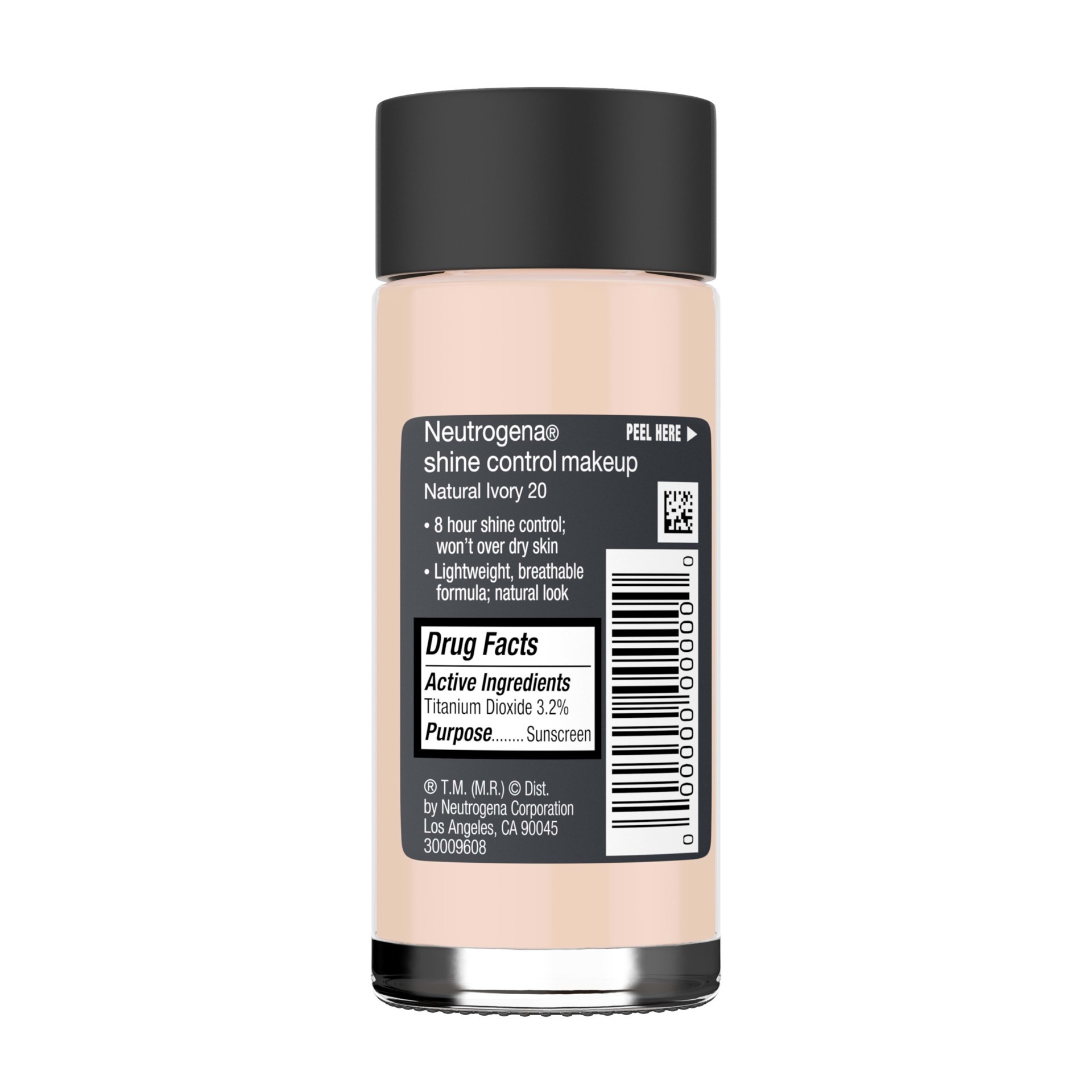 slide 3 of 5, NEUTROGENA Shine Control Liquid Makeup Broad Spectrum SPF 20, Natural Ivory 20, 1 Oz, 1 fl oz