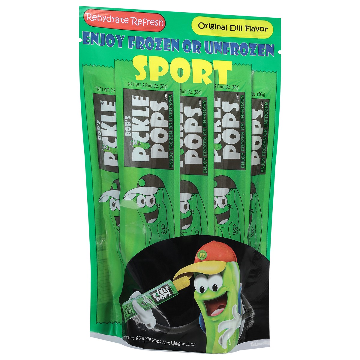 slide 3 of 9, Bob's Pickle Potion Sport Original Dill Flavor Pickle Pops 6 ea, 6 ct