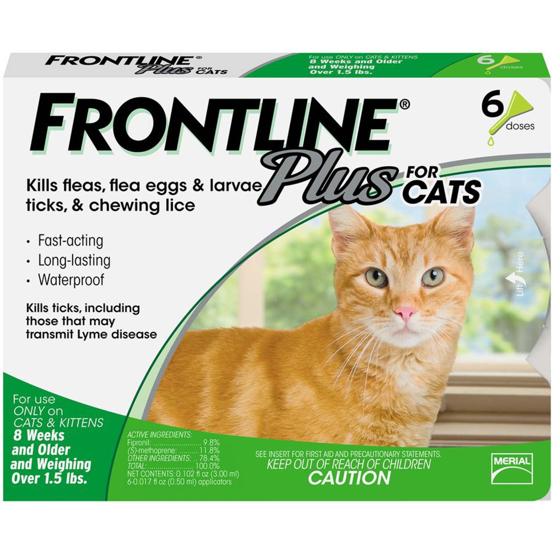 slide 1 of 1, Frontline Plus for Cats, 6 ct