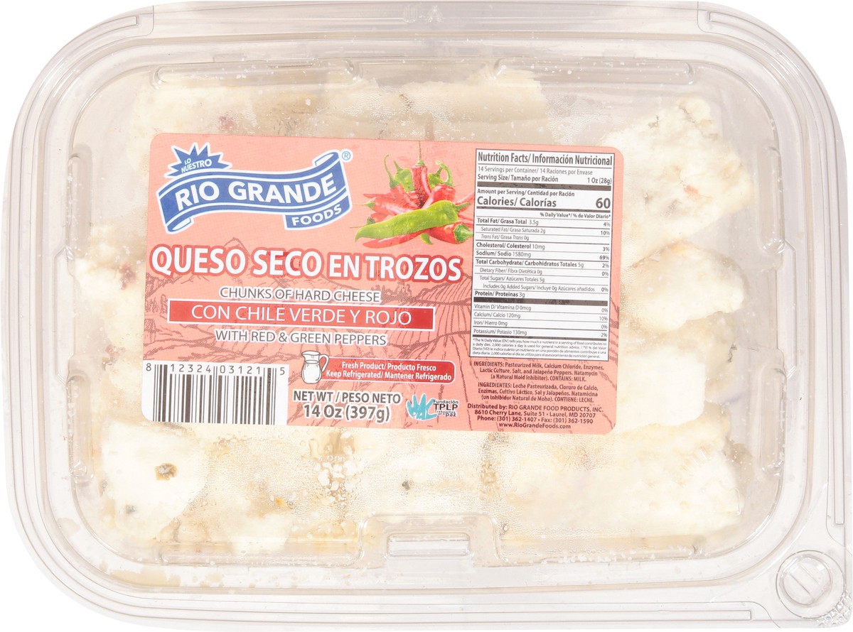 slide 4 of 11, Rio Grande Chunks of Hard Cheese with Red & Green Peppers 1 14 oz, 14 oz