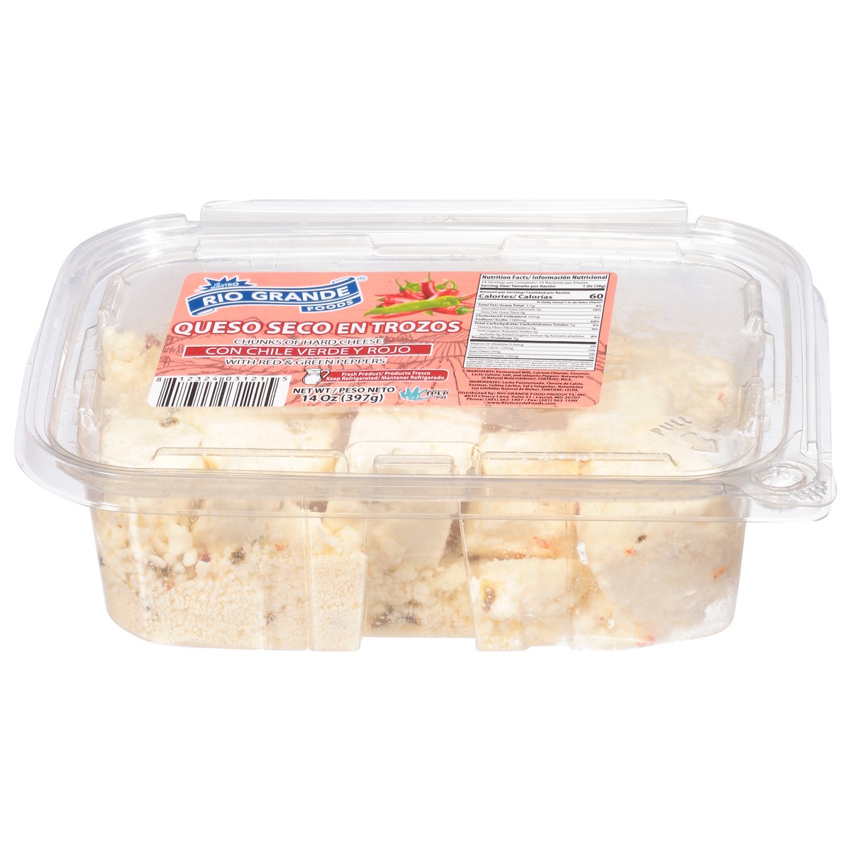 slide 8 of 11, Rio Grande Chunks of Hard Cheese with Red & Green Peppers 1 14 oz, 14 oz