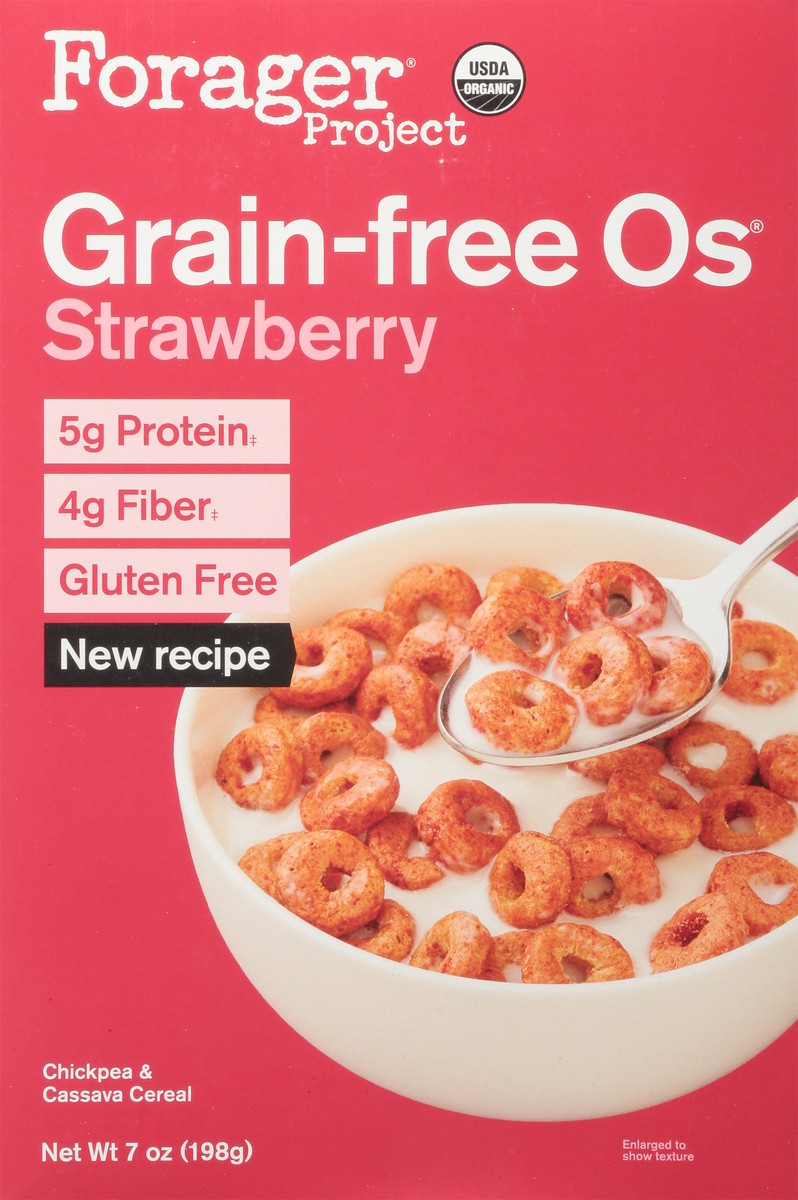 slide 6 of 9, Forager Project Cereal Org Grain Free Strawberry, 7 oz