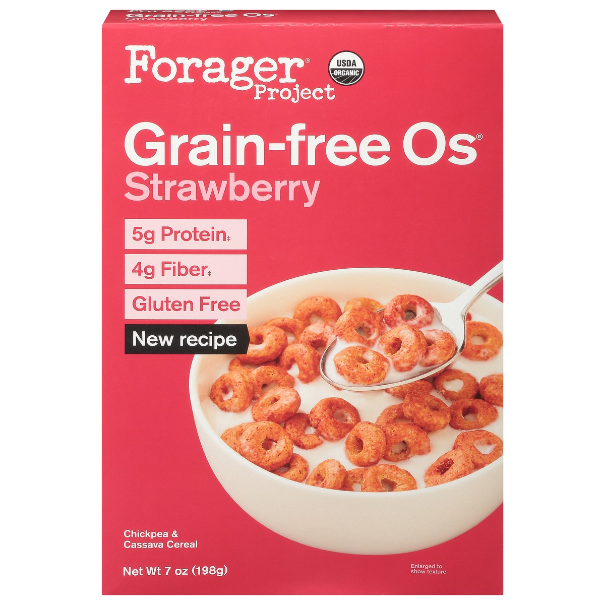 slide 1 of 9, Forager Project Cereal Org Grain Free Strawberry, 7 oz