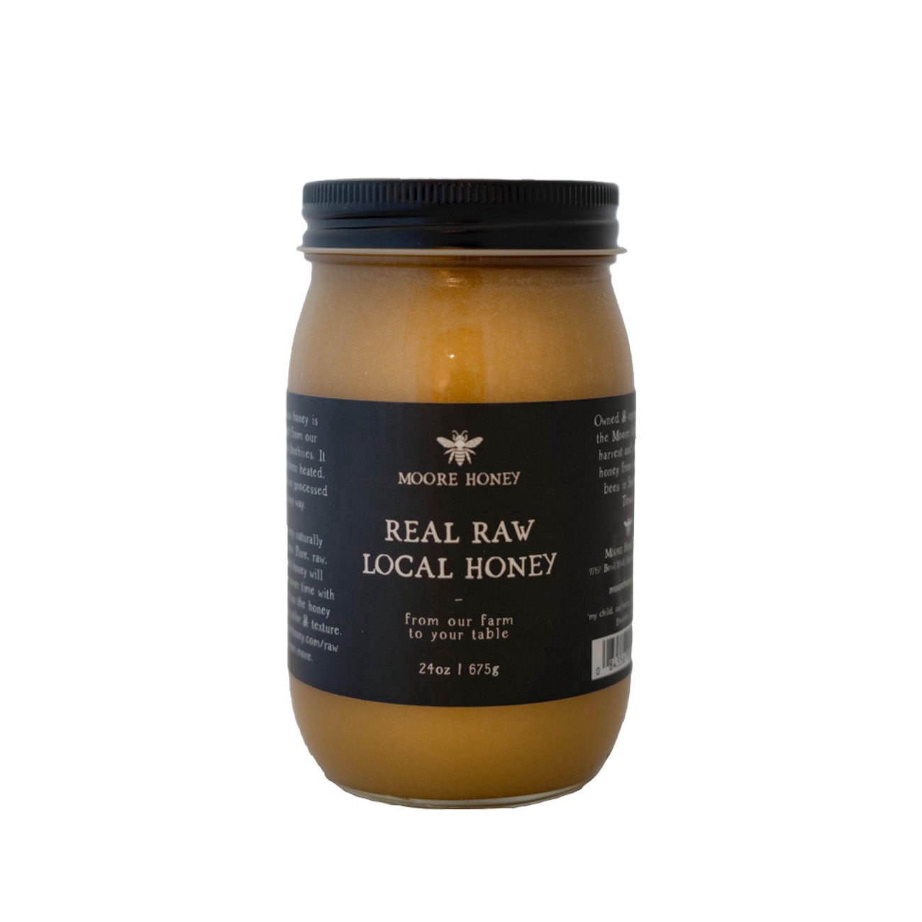 slide 1 of 1, Moore Honey Real Raw Local Honey, 24 oz
