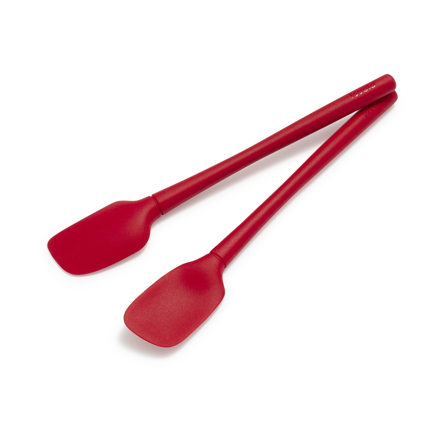 slide 1 of 1, Sur La Table Flex-Core Mini Silicone Spatula and Spatula Spoon, Red, 2 ct