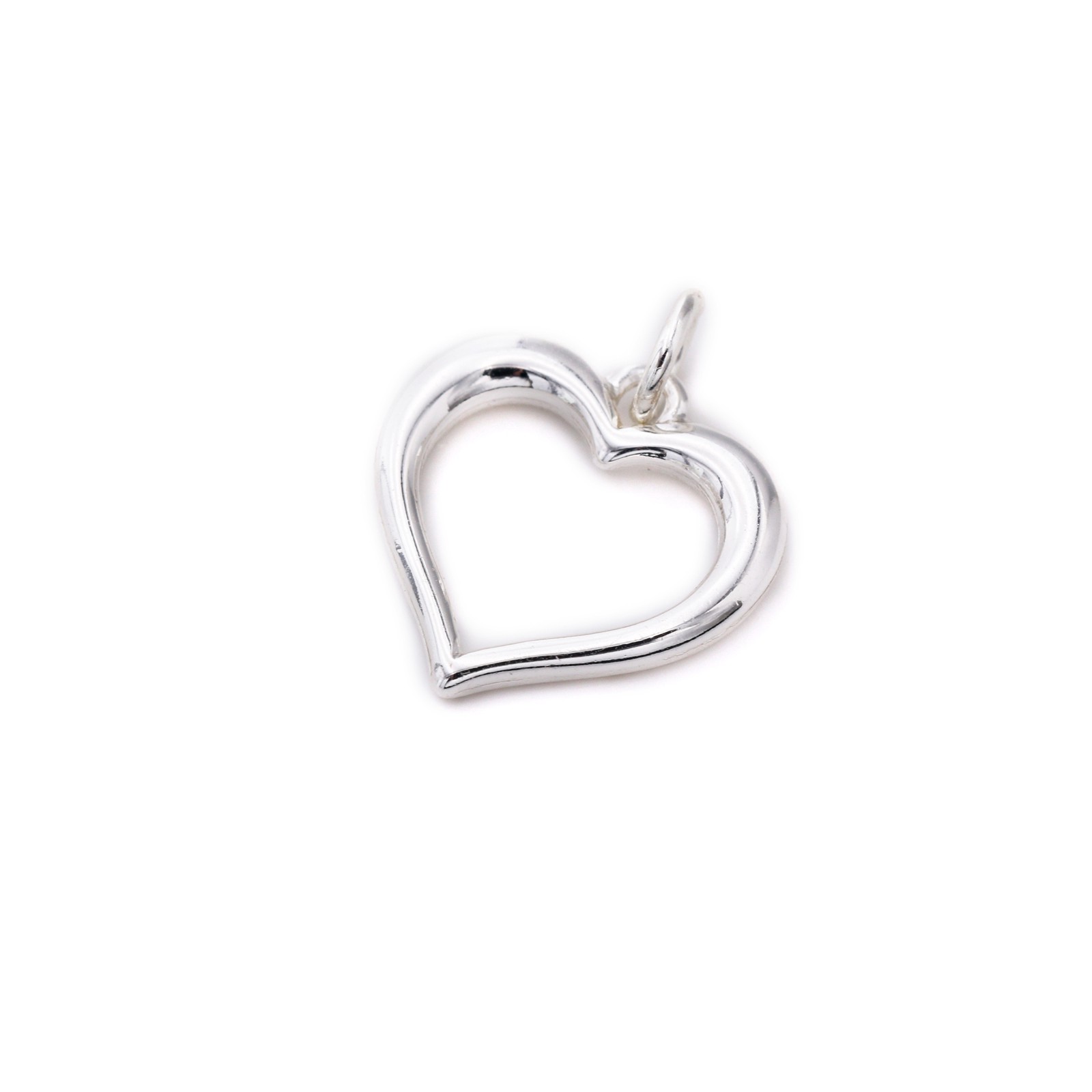slide 4 of 4, Charmalong Silver Plated Open Heart Charm By Bead Landing, 0.75 in x 0.72 in x 0.2 in