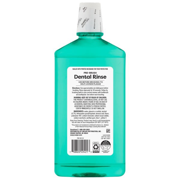 slide 4 of 5, Meijer Pre-Brush Dental Rinse, Mint, 24 oz