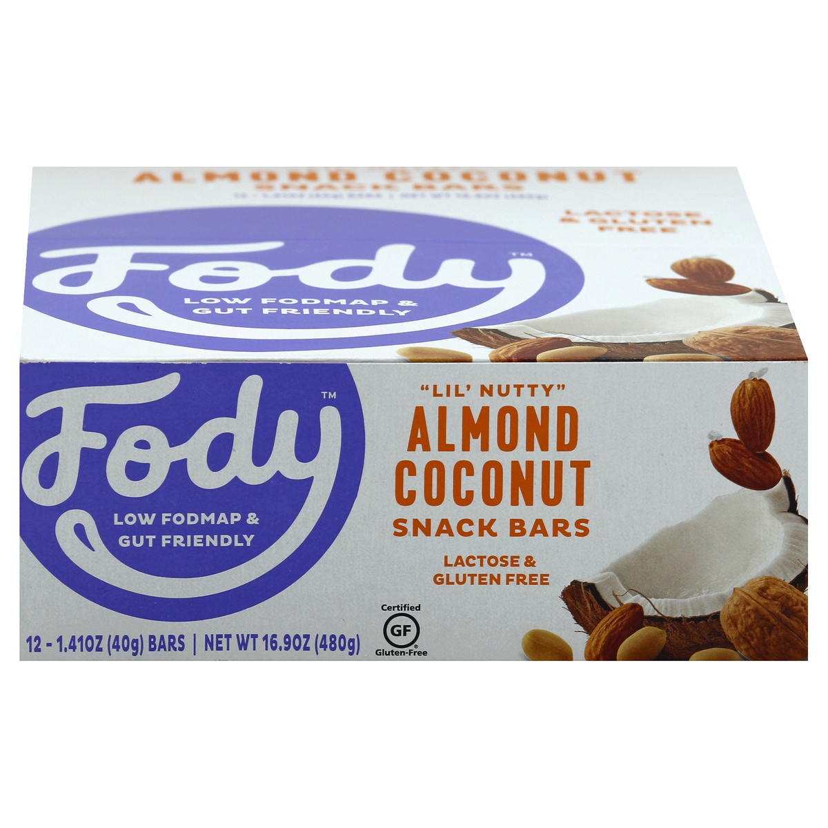 slide 1 of 1, Fody Almond Coconut Snack Bars 12Pk, 1.7 oz