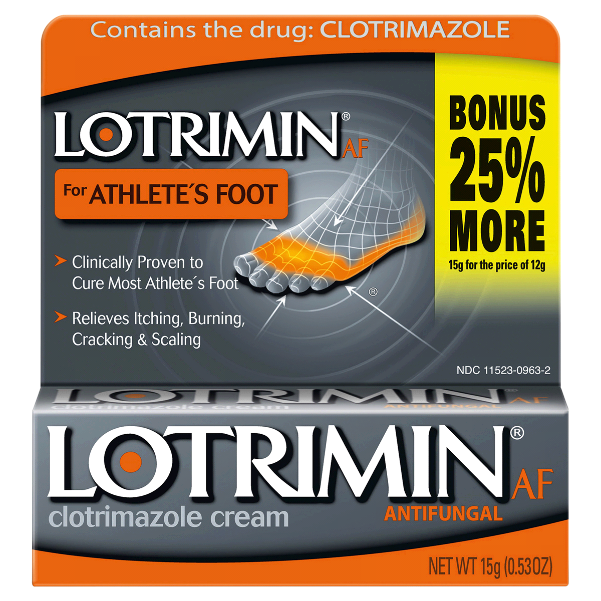 slide 1 of 4, Lotrimin AF For Athlete's Foot Antifungal Clotrimazole Cream, 0.4 oz