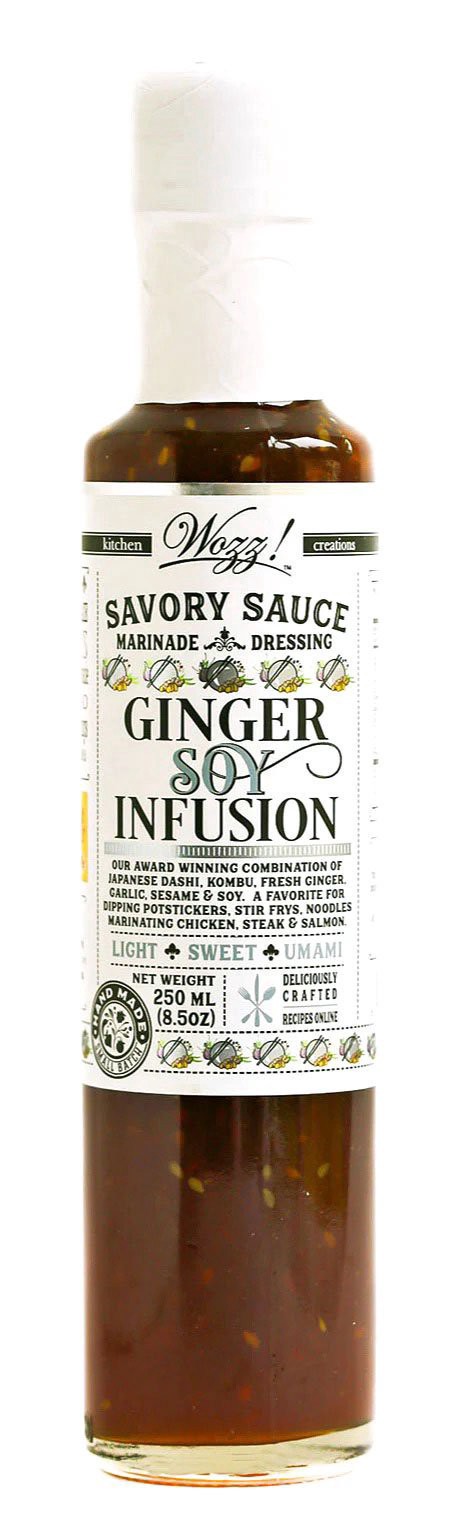 slide 1 of 1, Wozz Ginger Soy Infusion Sauce, 8.5 oz