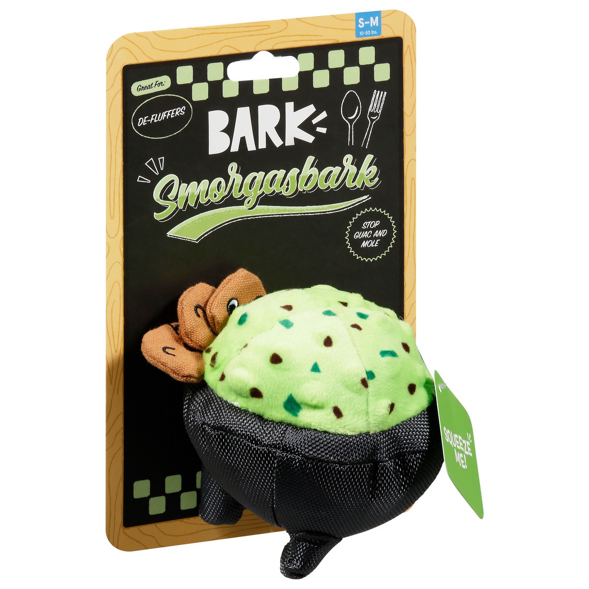 slide 2 of 9, Bark Dog Toy, Stop Guac And Mole, S-M, 1 ct