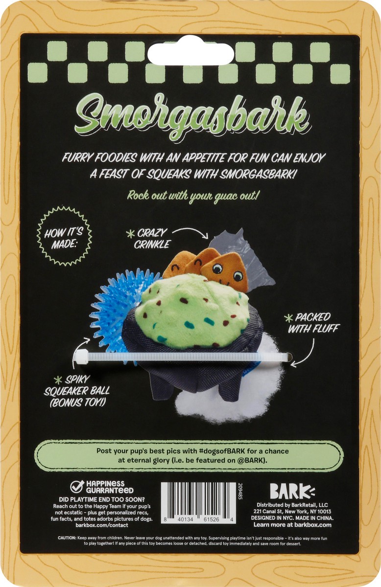 slide 5 of 9, Bark Dog Toy, Stop Guac And Mole, S-M, 1 ct
